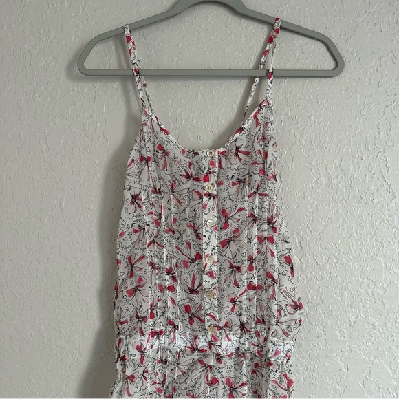 Moschino NWT Silk Cotton Blend Pink Bow Print Wide Leg Sleep Jump Suit - Picture 3 of 11